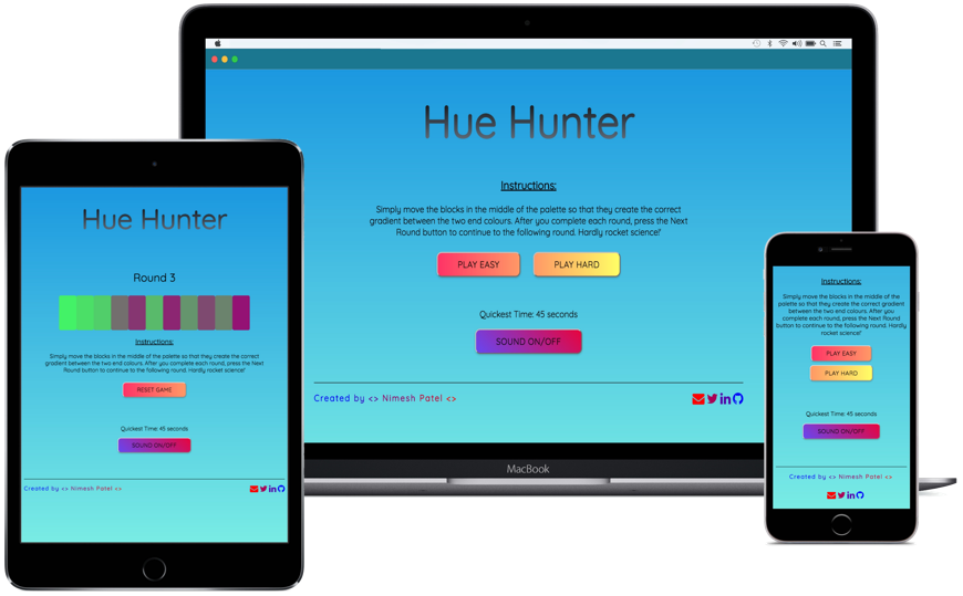 Hue Hunter Landing Page